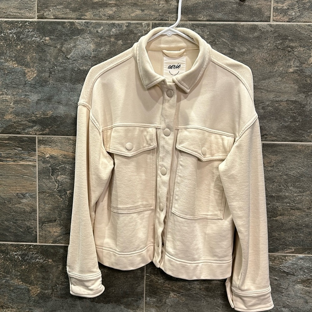 Aerie 100%cotton fleece shacket